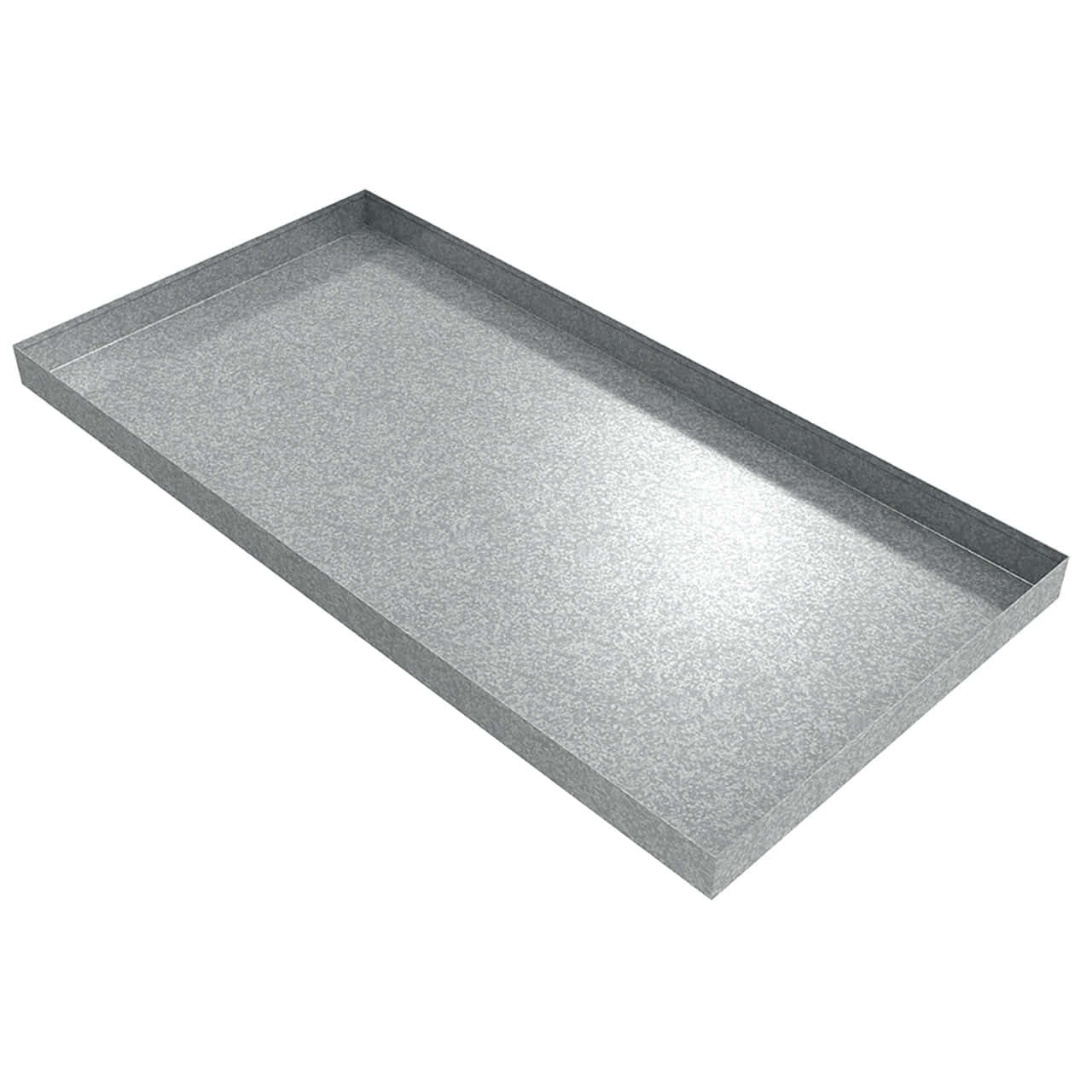 26 gauge galvanized steel tray (16 1/2" x 28 1/2" x 2 1/2") 26 gauge galvanized steel tray (16 1/2" x 28 1/2" x 2 1/2")